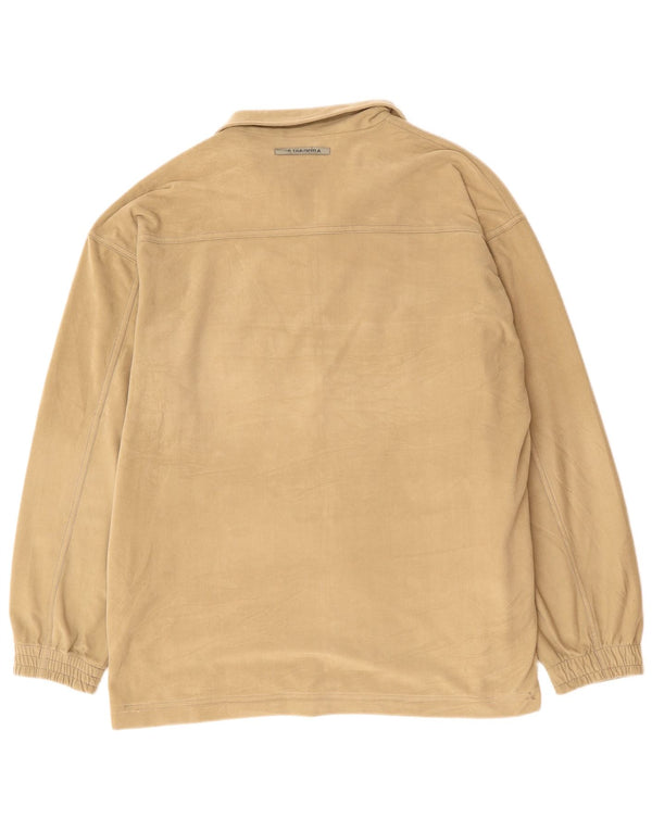 Diadora Mens Tracksuit Top Jacket UK 44 XL Bege