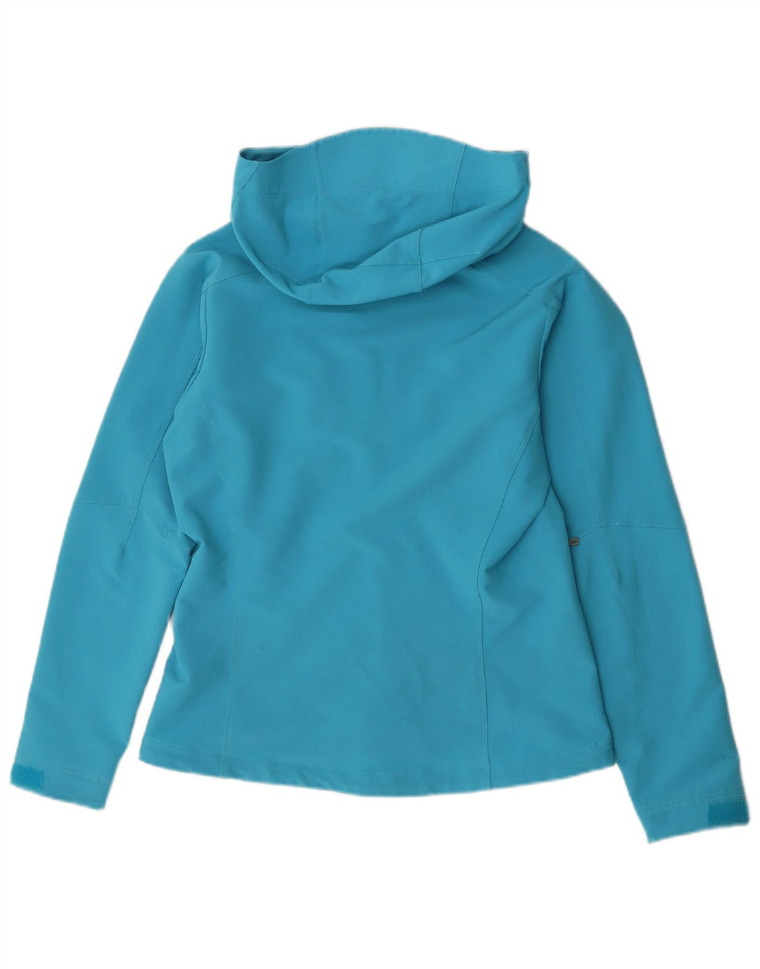 Jaqueta corta-vento feminina com capuz Patagonia UK 14 poliéster turquesa médio