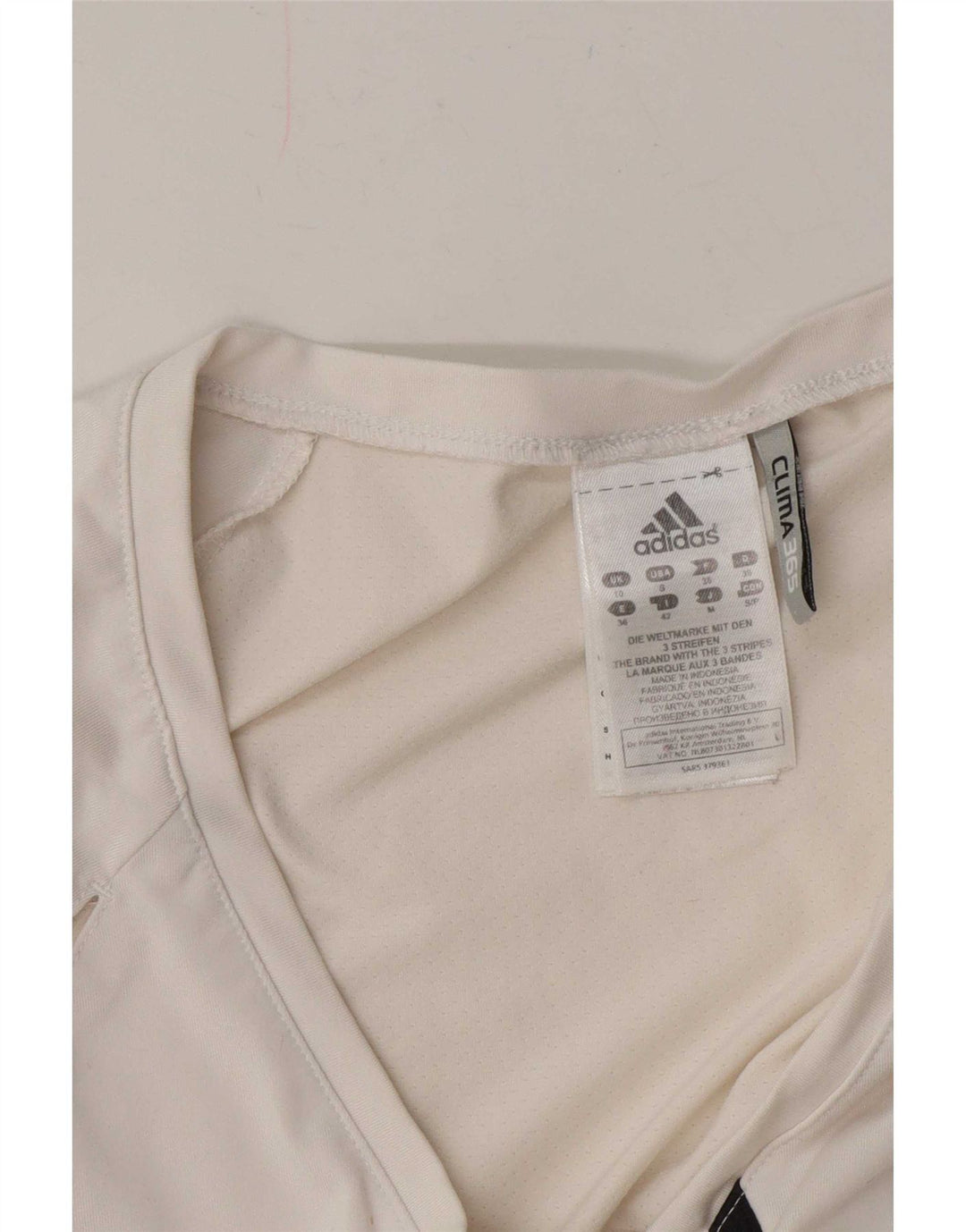 Adidas Womens Clima 365 T-Shirt Top UK 10 Pequeno Poliéster Branco