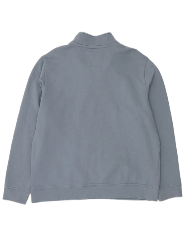 Crew Clothing Mens Zip Neck Moletom Jumper 3XL Algodão Azul