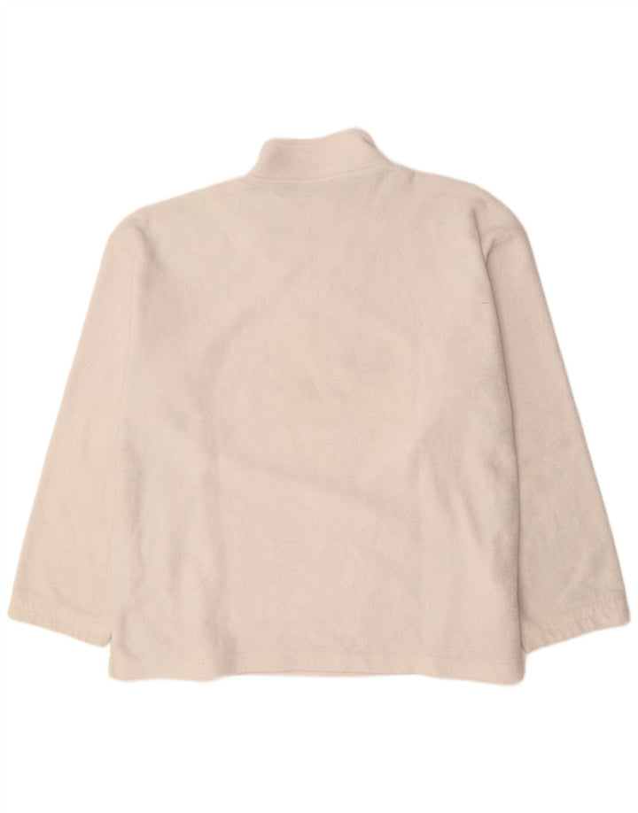 Suéter de lã masculino Fila com decote em zíper gráfico 2XL poliéster branco