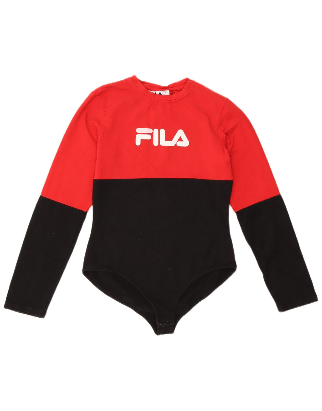 Body gráfico feminino FILA UK 14 grande bloco colorido multicolorido