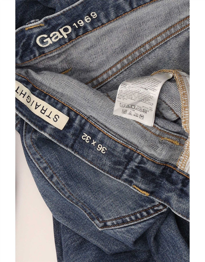 Jeans retos femininos Gap W36 L32 algodão azul