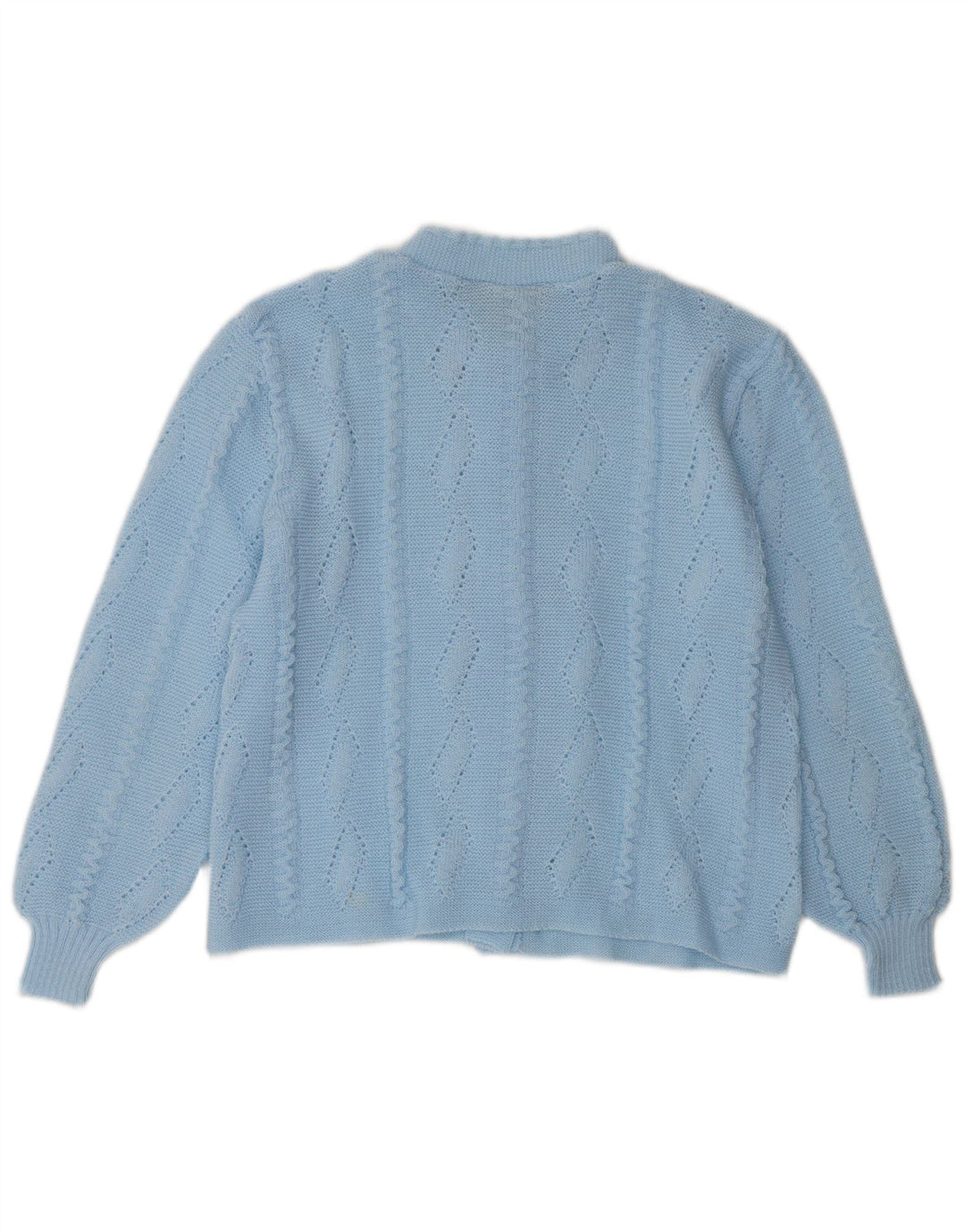 Suéter cardigã feminino SIMONE IT 44/46 acrílico azul médio