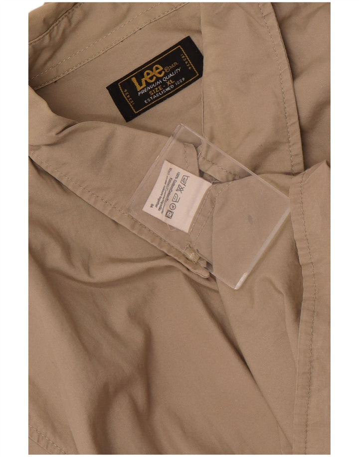 Camisa masculina Lee XL algodão bege