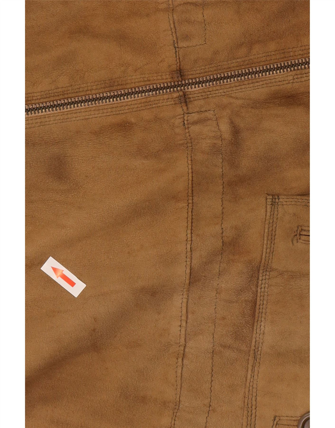 Sobretudo de camurça vintage feminino UK 8 pequeno bege