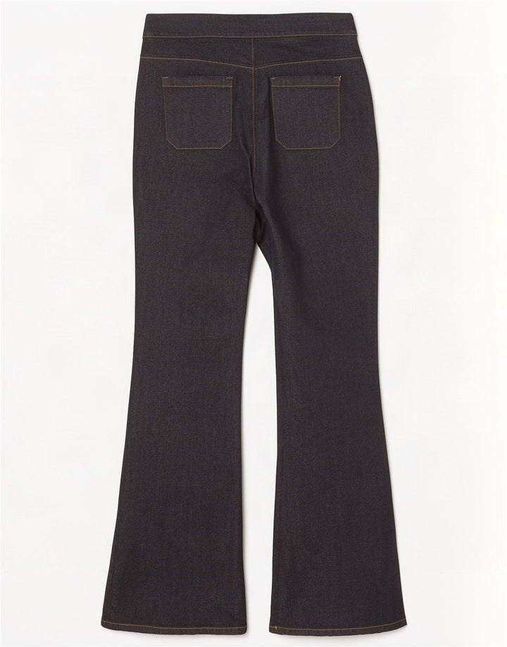 Benetton Jeans Bootcut Feminino Reino Unido 12 Médio W32 L34 Azul Marinho Algodão