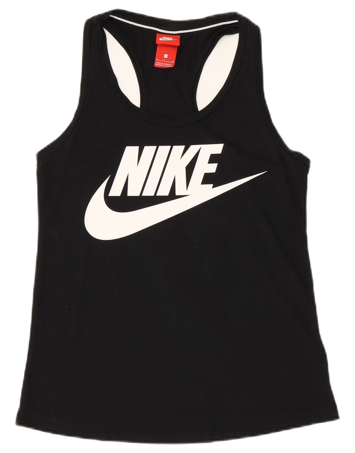 Colete gráfico feminino Nike UK 10 pequeno poliéster preto