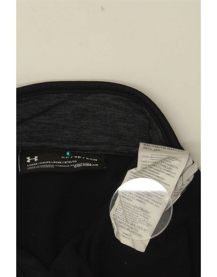 Under Armour Masculino Cold Gear Zip Neck Moletom Jumper XS Poliéster Preto