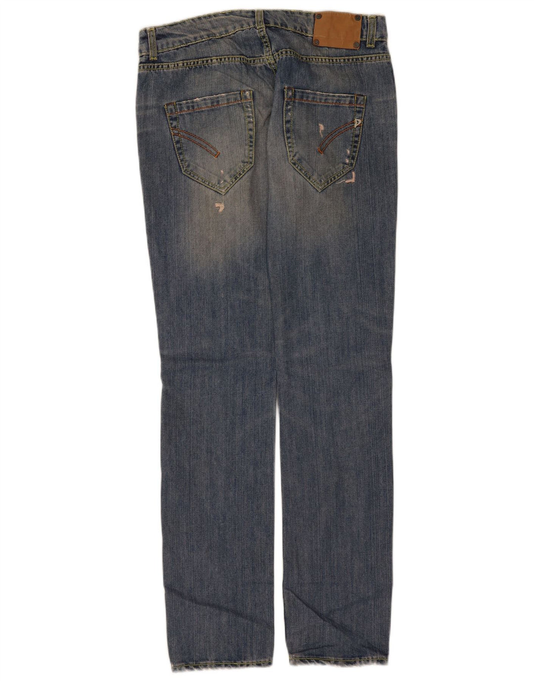 Dondup Jeans retos femininos desgastados W30 L34 algodão azul