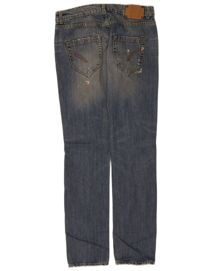 Dondup Jeans retos femininos desgastados W30 L34 algodão azul