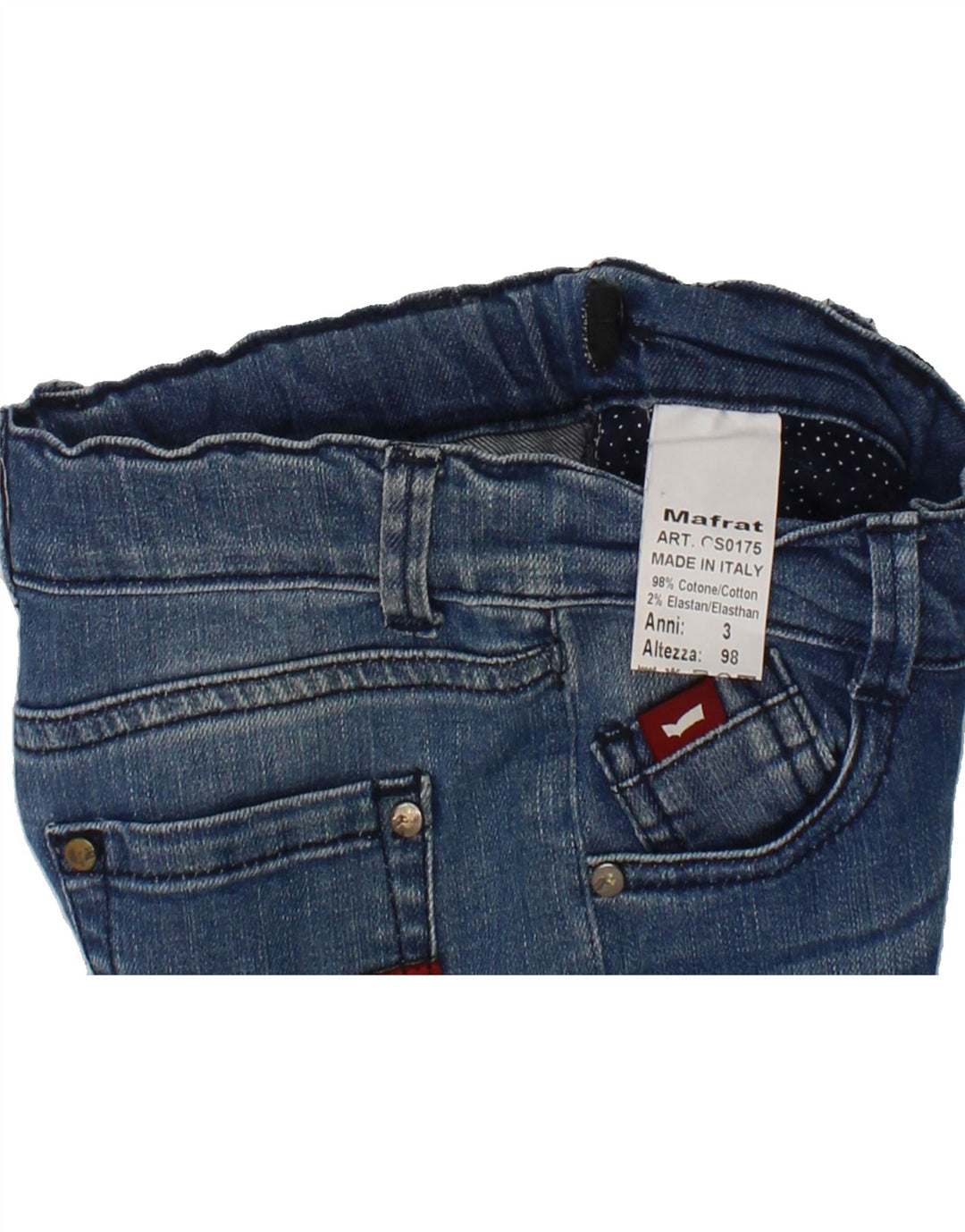 GAS Girls Straight Jeans 2-3 Years W20 L15 Blue Cotton Vintage Gas and Second-Hand Gas from Messina Hembry 