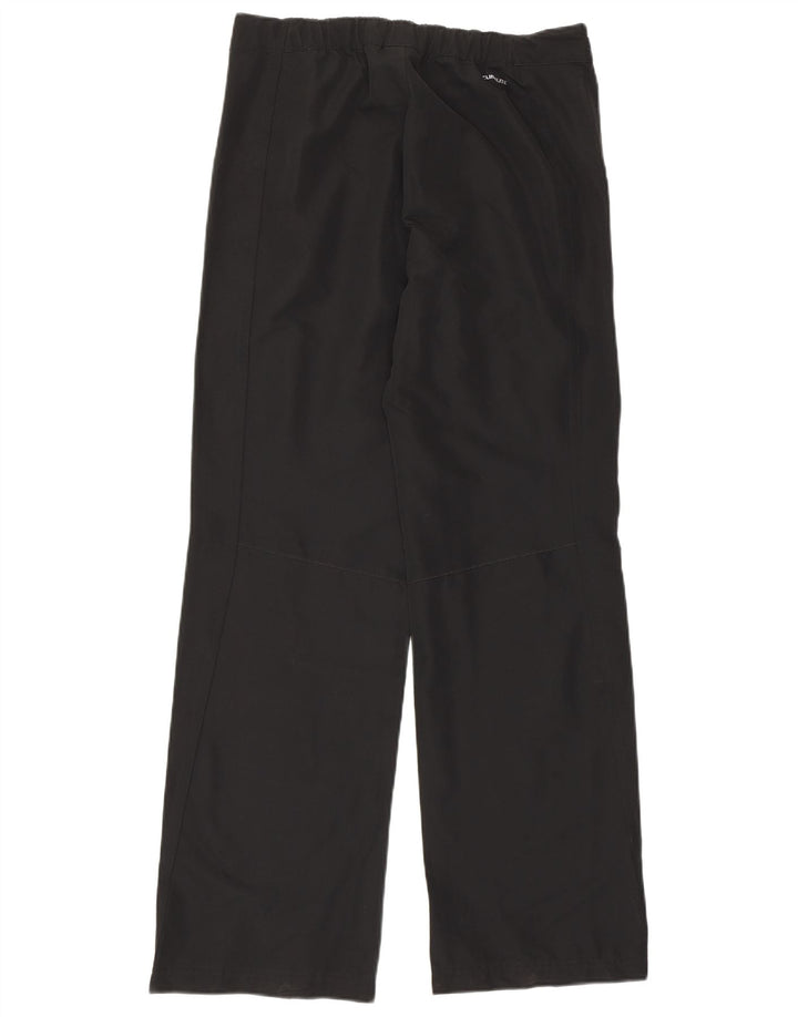 Calça reta feminina Adidas UK 12 médio W30 L31 poliéster preto