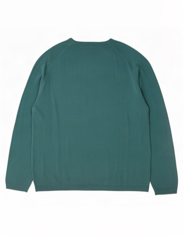 Suéter masculino Marks & Spencer com decote em V XL verde acrílico
