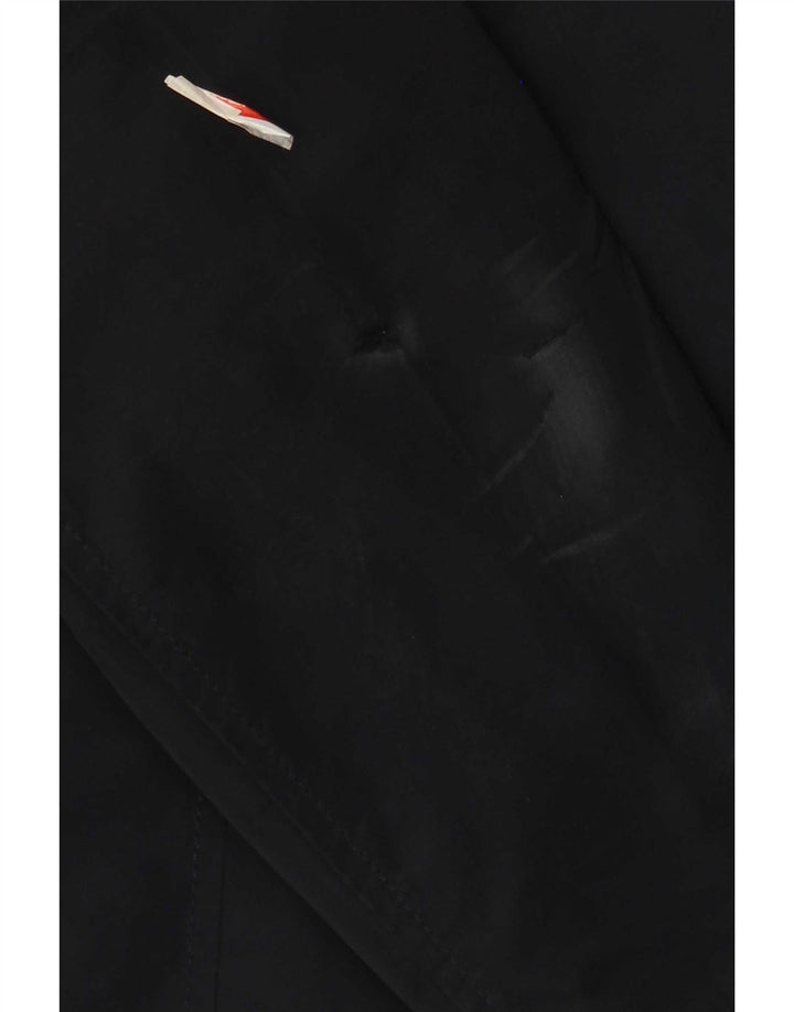Jaqueta utilitária masculina Zara UK 38 poliéster azul marinho médio