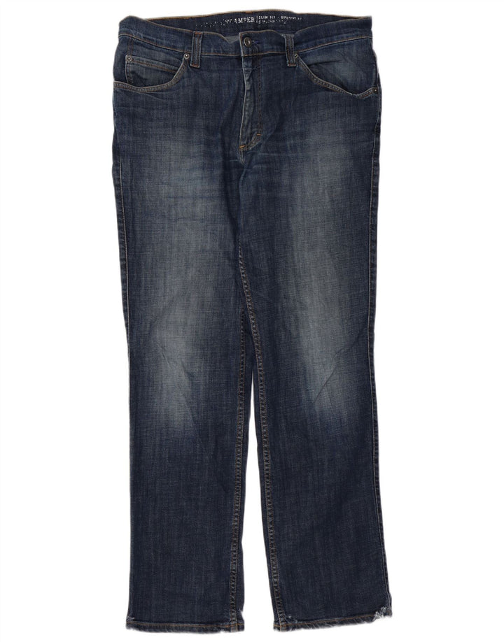 MUSTANG Mens Tramper Slim Jeans W36 L32 Azul Marinho