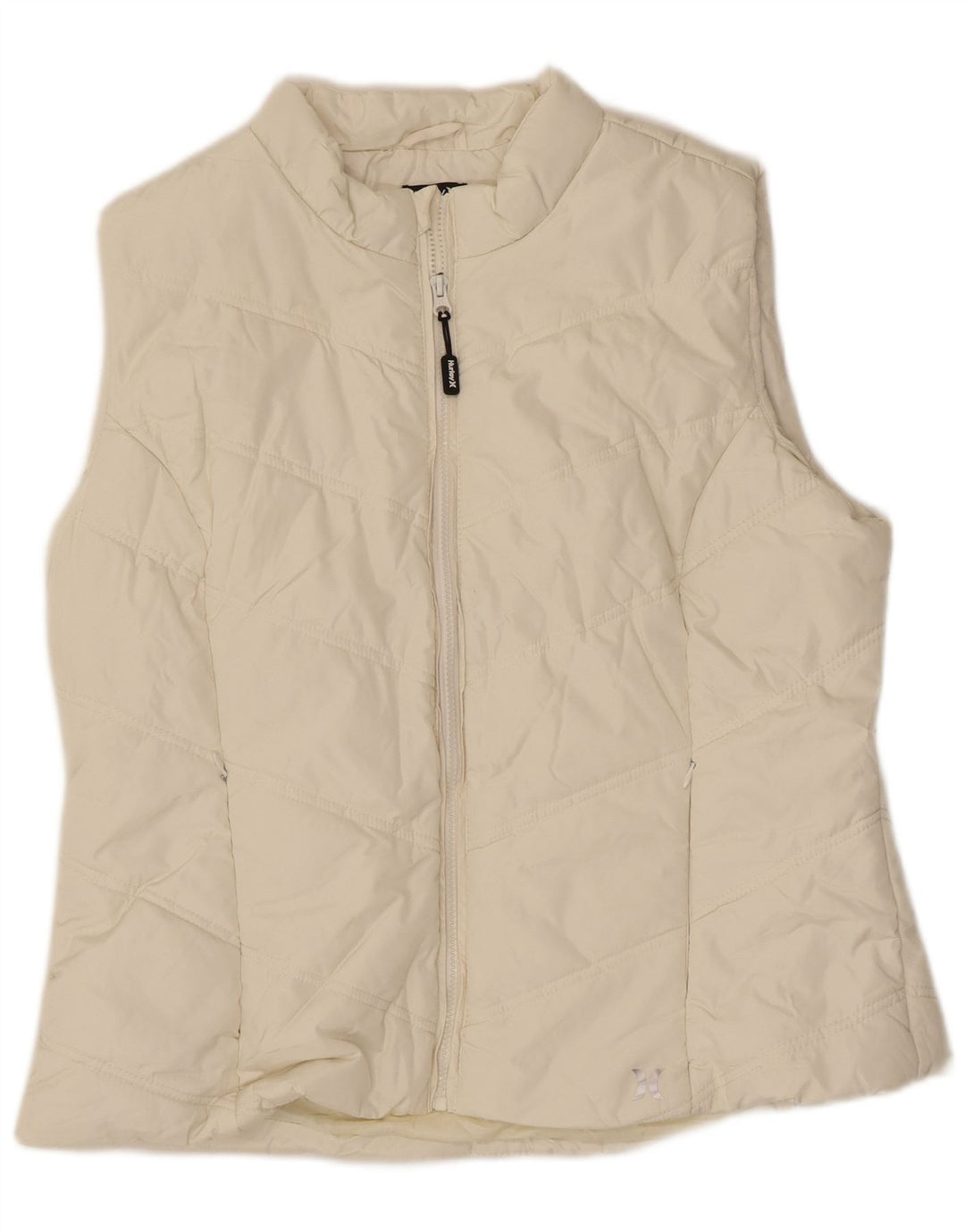 Colete acolchoado feminino Hurley UK 18 XL poliéster branco
