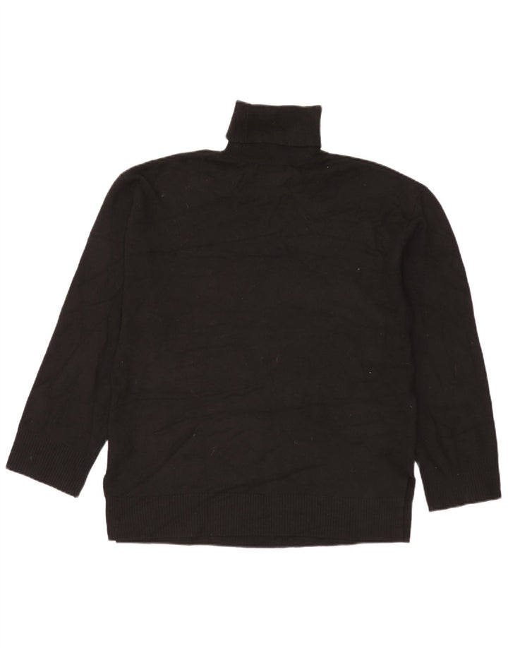 Suéter feminino Marks & Spencer com gola redonda Reino Unido 14 médio preto