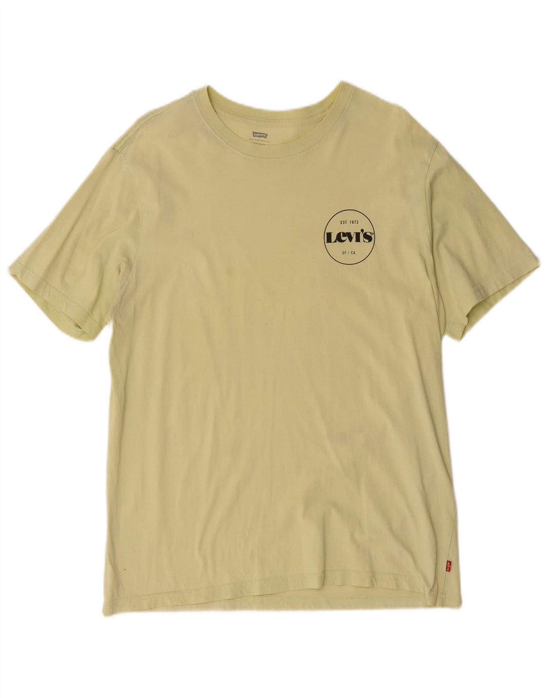 Camiseta masculina relaxada Levi's Top médio algodão amarelo