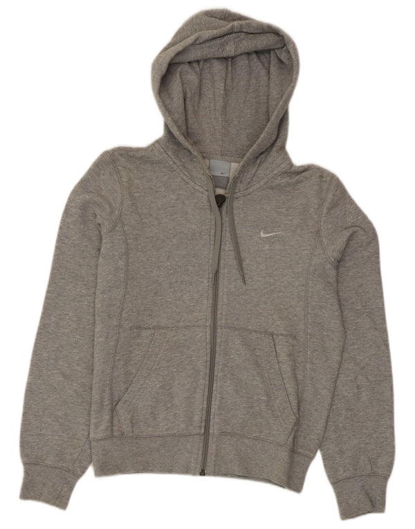 Suéter Nike feminino com capuz e zíper oversized UK 6/8 XS cinza