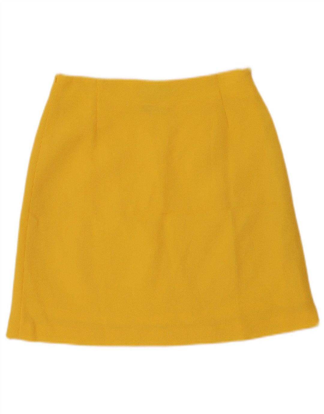 Saia feminina vintage linha A IT 42 médio W28 poliamida amarela