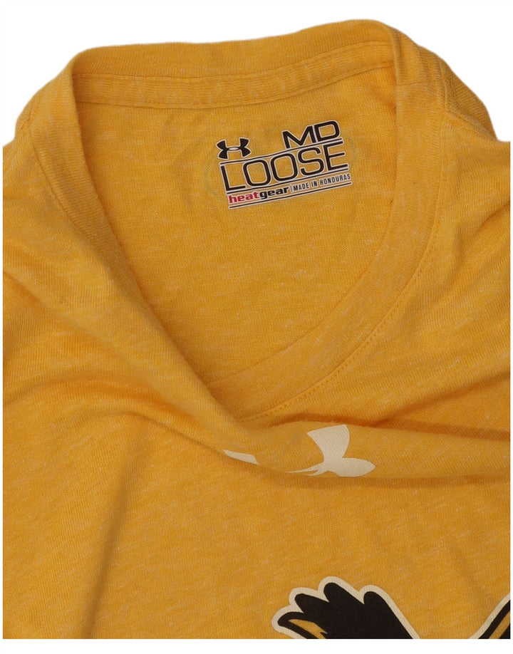 Camiseta masculina Under ARMOR Heat Gear Graphic Top Amarelo Médio