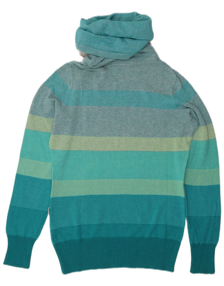 Suéter masculino Kappa com gola redonda e algodão listrado azul médio