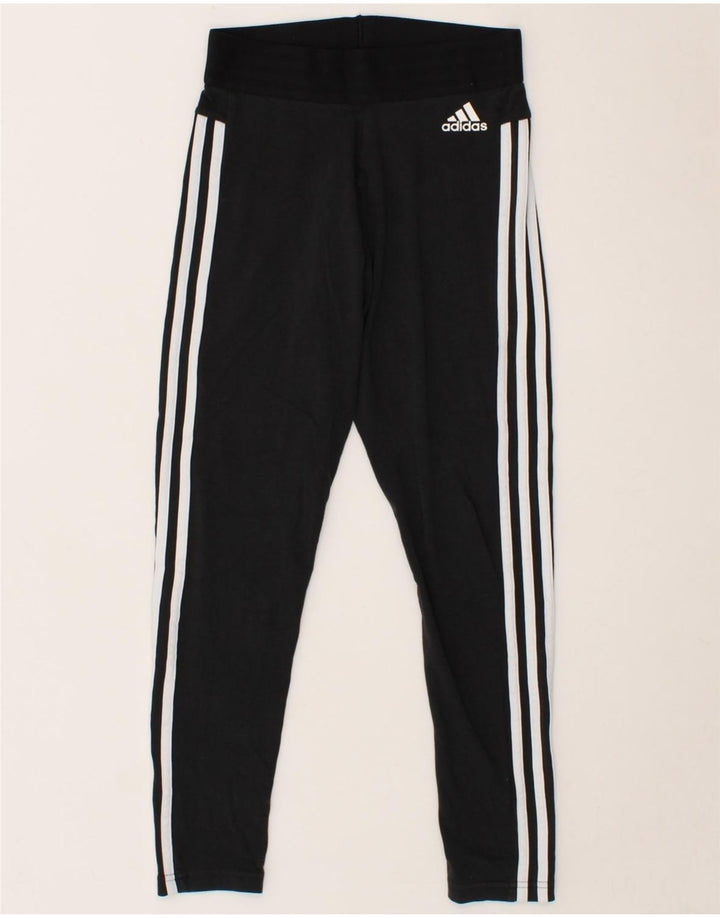 ADIDAS Womens Leggings UK 4 XS Black Cotton Vintage Adidas and Second-Hand Adidas from Messina Hembry 