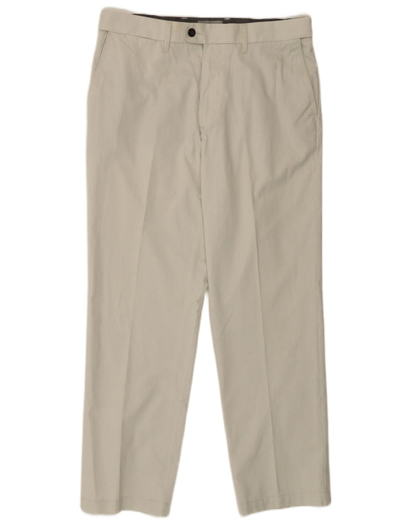 Marks & Spencer Mens Regular Fit Chino Trousers W34 L29 White Cotton