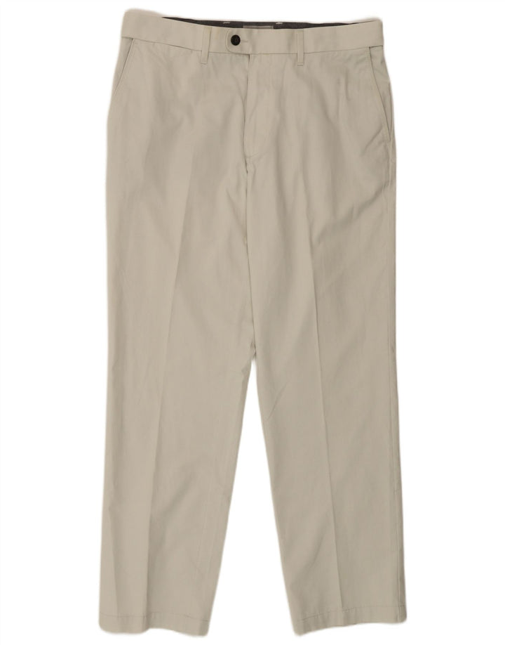 Calça Chino Masculina Marks & Spencer Regular Fit W34 L29 Algodão Branco