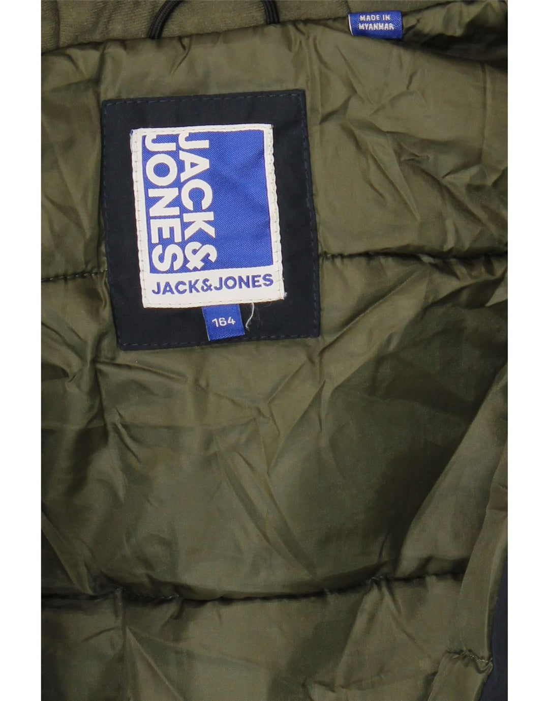 Jaqueta Parka com capuz para meninos Jack & Jones 13-14 anos azul marinho