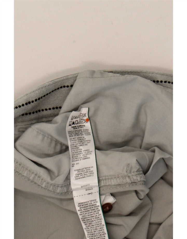 Shorts chino feminino Marks & Spencer Reino Unido 16 grande W36 algodão cinza