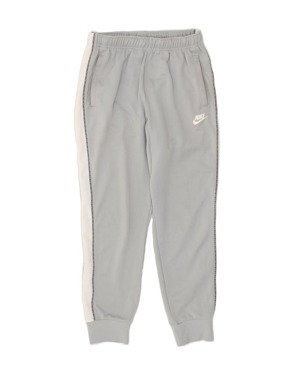 Calça de treino masculina NIKE Joggers pequeno cinza colorblock poliéster