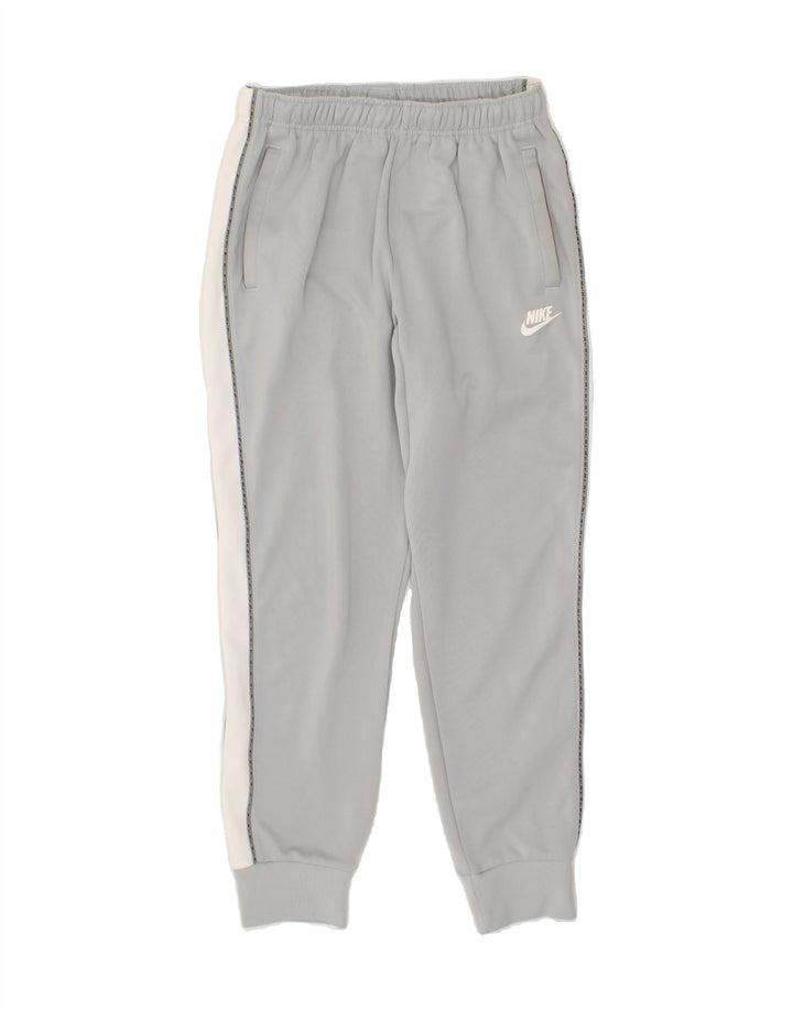 Calça de treino masculina NIKE Joggers pequeno cinza colorblock poliéster