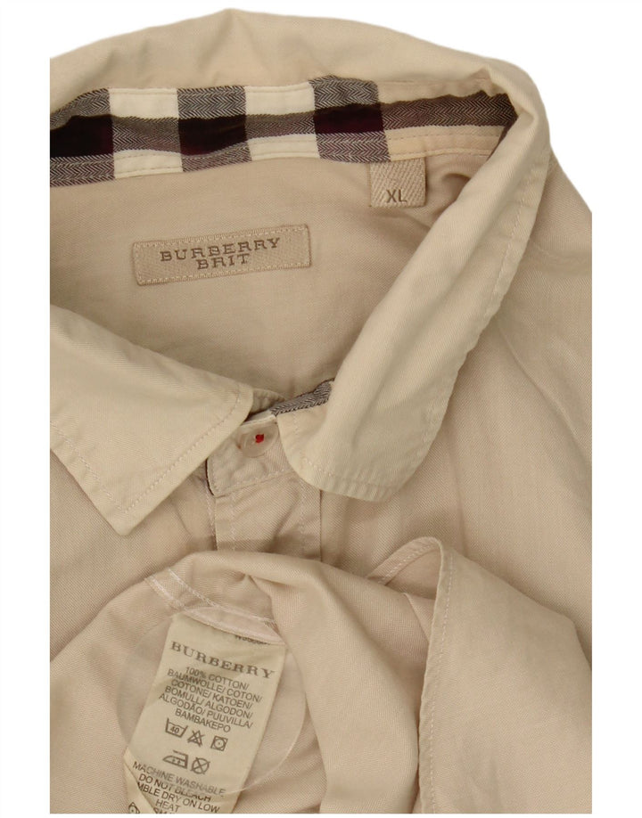 Camisa masculina Burberry XL algodão bege