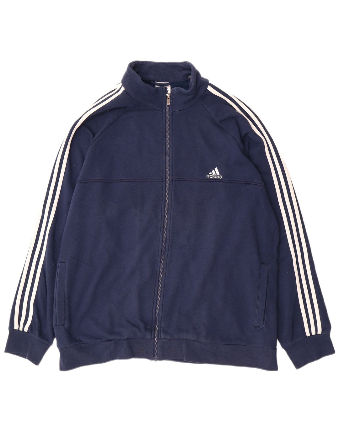 ADIDAS Mens Climalite Tracksuit Top Jacket UK 52/54 2XL Azul Marinho Algodão