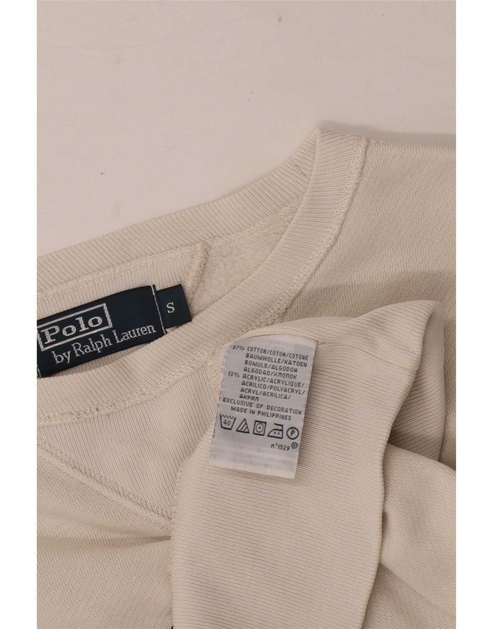 Polo Ralph Lauren moletom gráfico masculino jumper pequeno off white