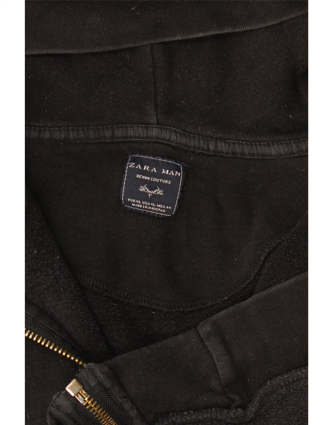 Suéter masculino Zara com capuz e zíper XL preto