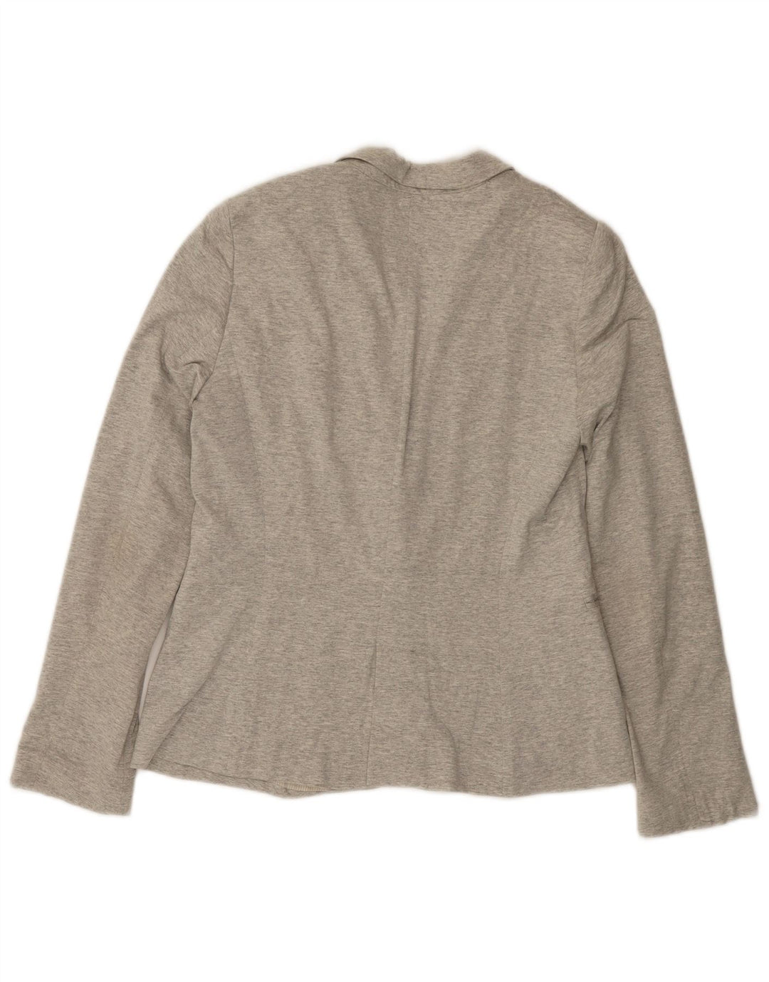 Jaqueta blazer feminina Zara com 1 botão Reino Unido 14 grande algodão manchado cinza