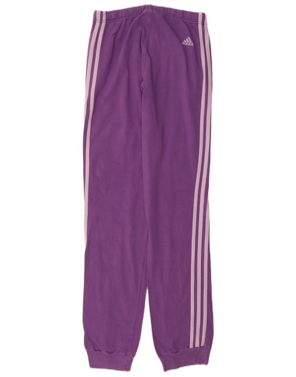 Adidas Womens Tracksuit Calças Joggers UK 12 Médio Roxo Algodão