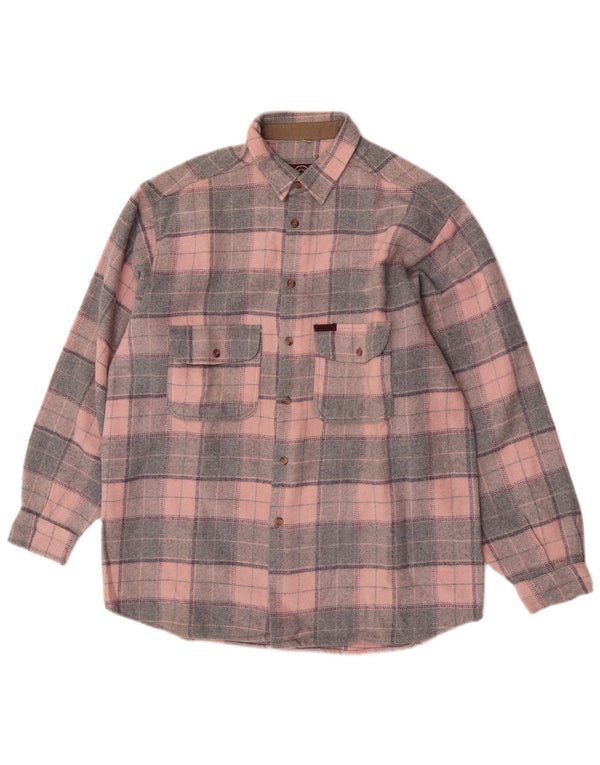 Camisa masculina de flanela Invicta grande poliéster xadrez rosa