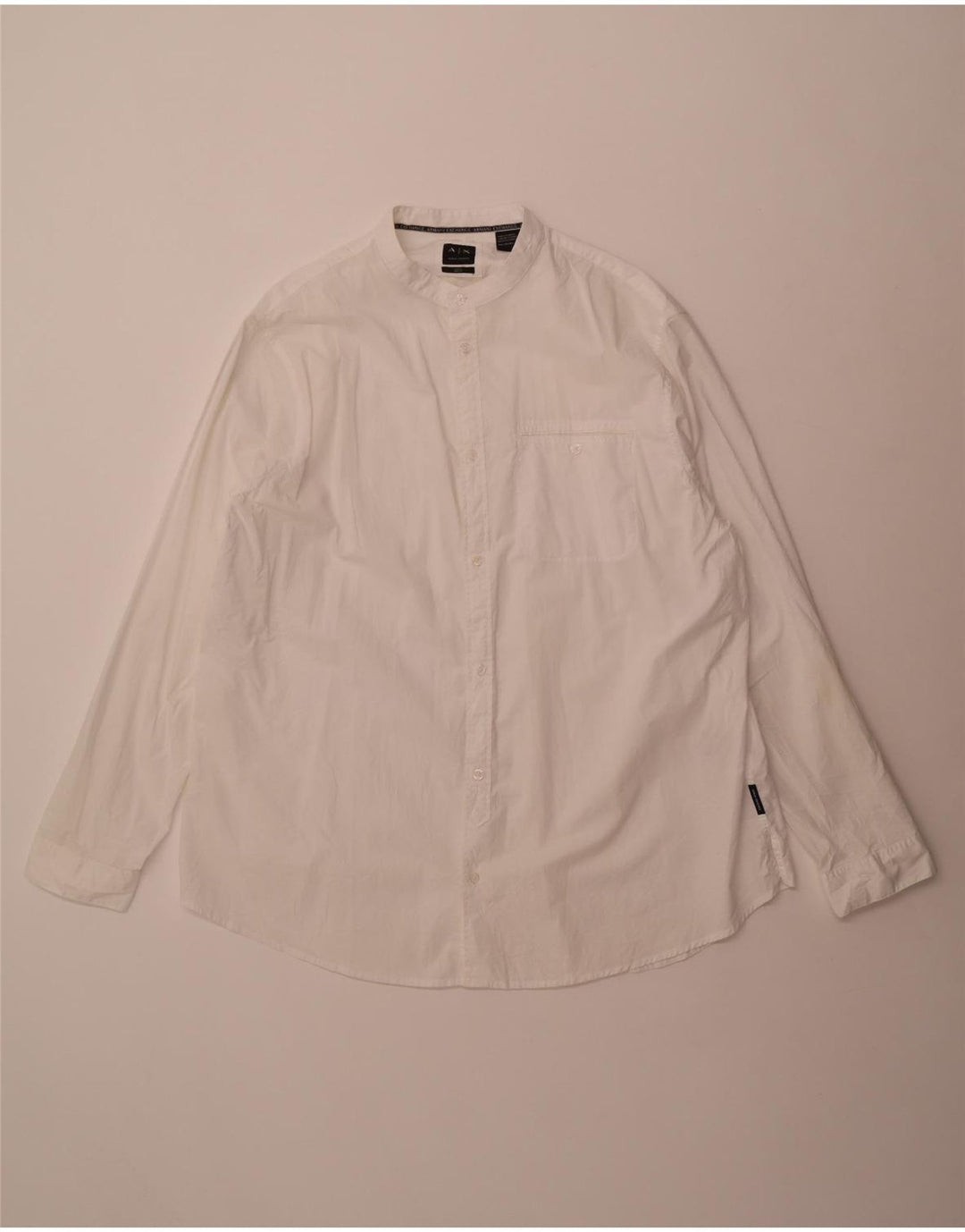Camisa masculina Armani Exchange de ajuste solto 2XL algodão branco