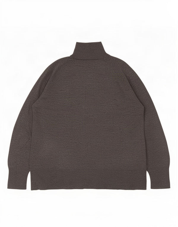 Suéter feminino Zara com gola tartaruga Reino Unido 16 grande viscose cinza
