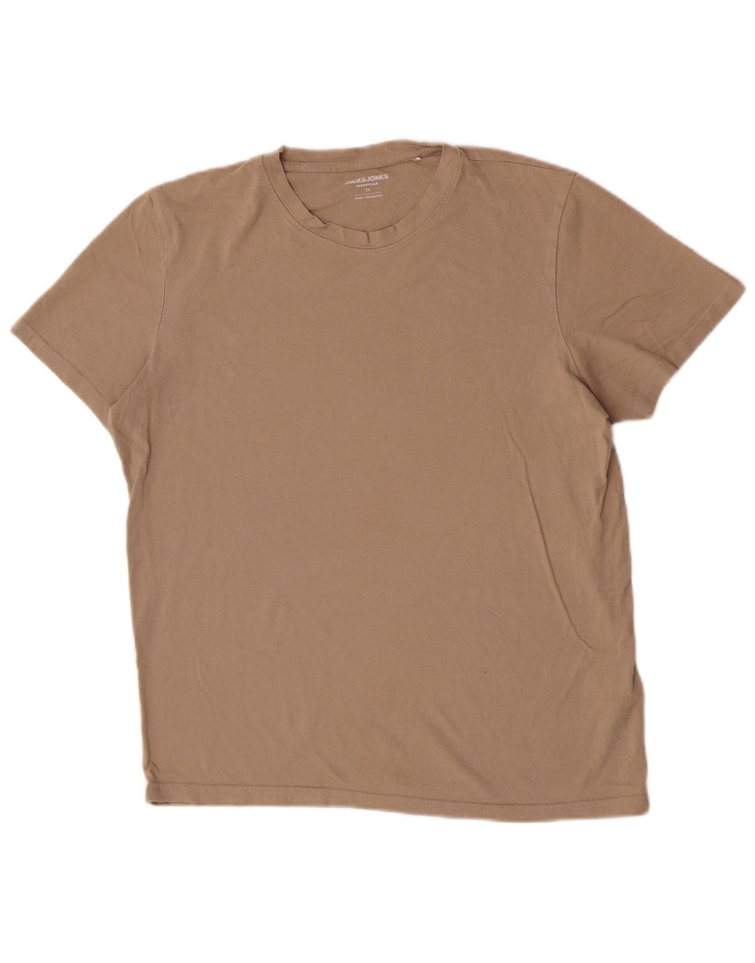 Camiseta masculina Jack & Jones de algodão marrom médio