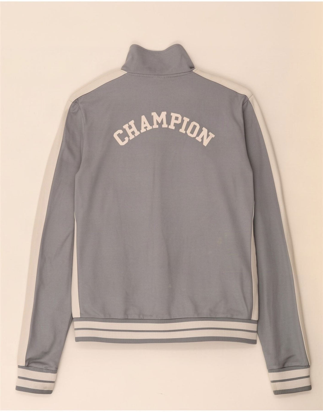 Jaqueta masculina Champion Graphic Tracksuit Top cinza médio bloco colorido