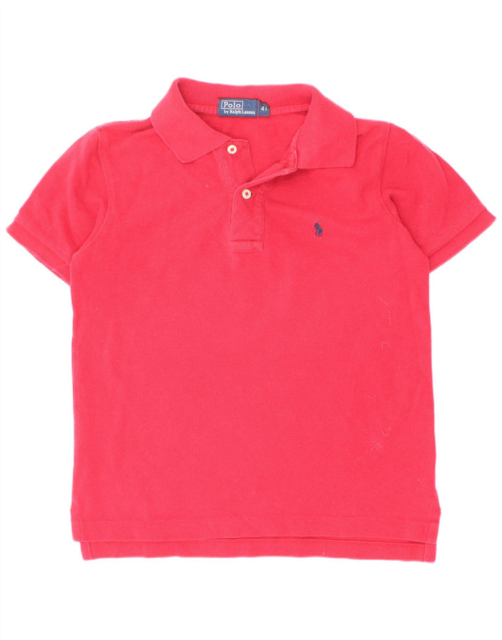 Camisa Polo Ralph Lauren Menino 3-4 Anos Algodão Vermelho