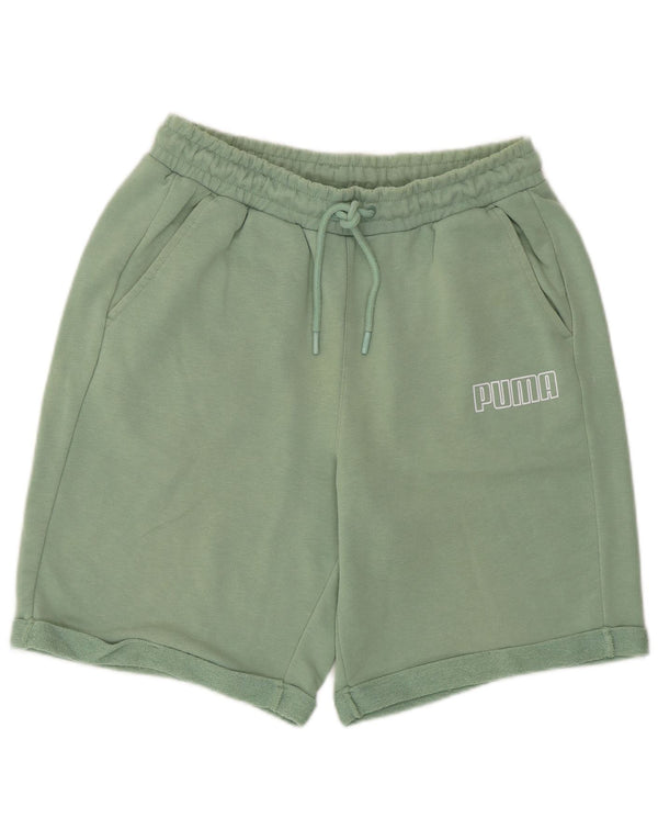Shorts esportivos masculinos Puma verde médio