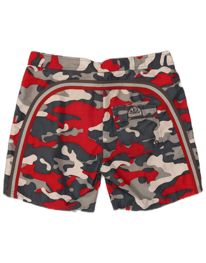 Shorts de natação masculino SUNDEK grande poliéster camuflado multicolorido