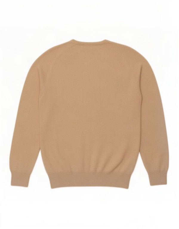 Suéter feminino Zara com decote em V grande bege