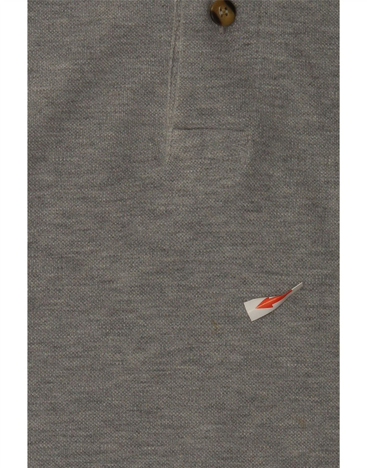 Camisa polo masculina Marina Yachting gráfica cinza médio algodão